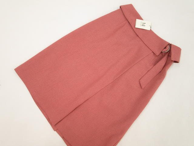 定価\8,900 新品タグ付 ミッシュマッシュ MISCH MASCH ひざ丈 台形スカート M ピンク系 【メール便可】拍卖