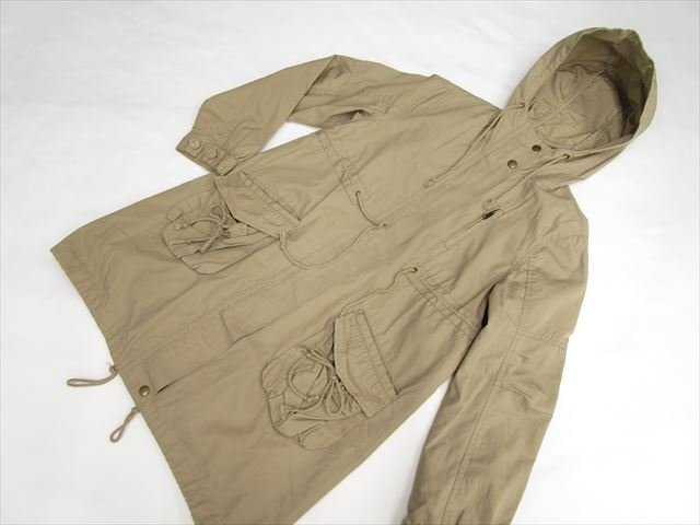 キッズ 美品 MINI VALMAN 長袖 マウンテンパーカー 150 ベージュ拍卖