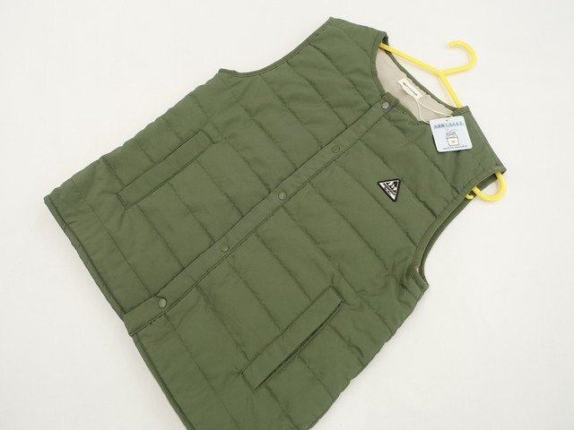 キッズ 新品タグ付 MONOSO BLK.Label 中綿入りベスト 150 グリーン拍卖