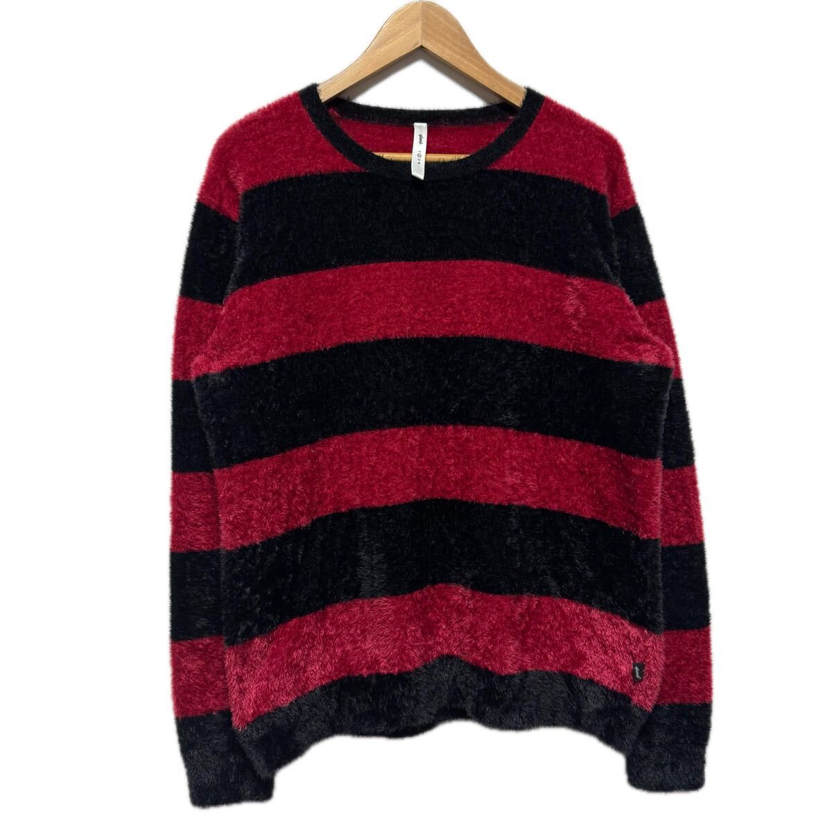 希少【glamb グラム【商品名】GB16AT/KNT12 kurt cobain/シャギー ボーダー ニット セーター拍卖