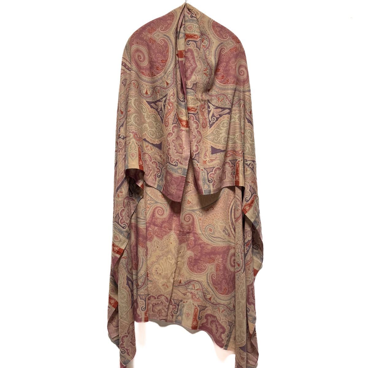 希少【ETRO エトロ】大判 ストール スカーフ/シルク 拍卖