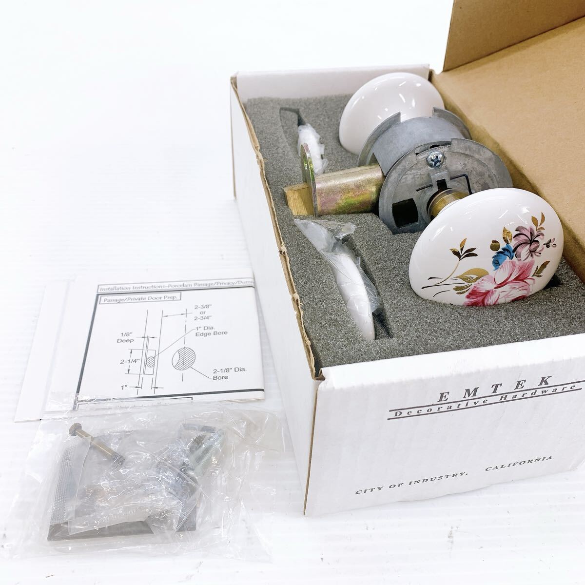 EMTEK エムテック ドアノブ DEVONSHIRE ドアハンドル 装飾用金具 装飾用 金具 金物 ハンドル アンティーク ガラス 陶器拍卖