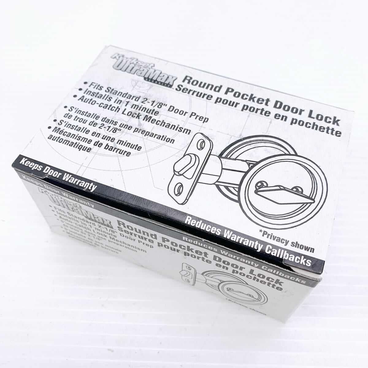 Kwikset クイックセット Round Pocket Door Lock ドアノブ ドアハンドル アンティーク インテリア 建具 プライバシー 93350-013拍卖