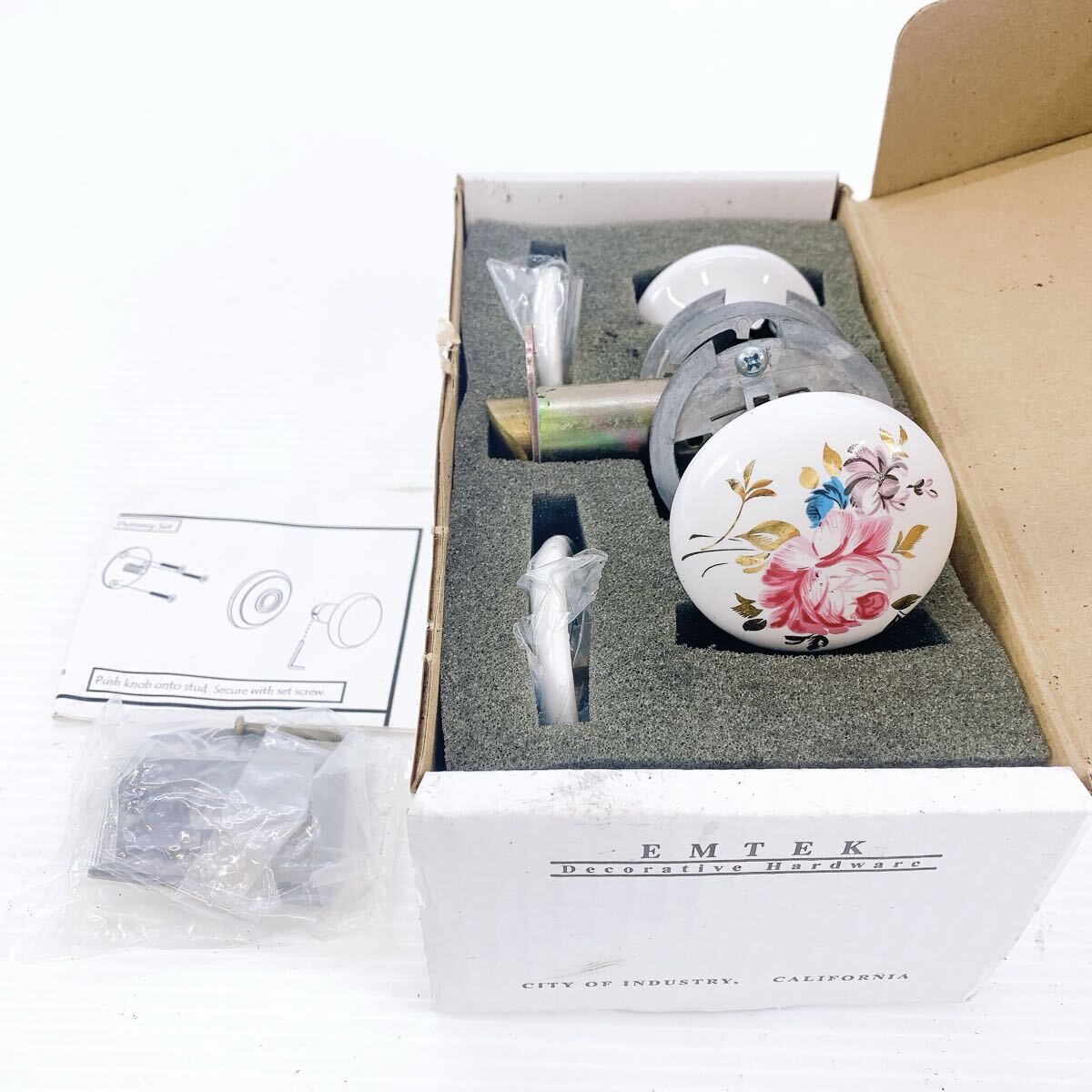 EMTEK エムテック ドアノブ DEVONSHIRE ドアハンドル 装飾用金具 装飾用 金具 金物 ハンドル アンティーク ガラス 陶器 建具拍卖