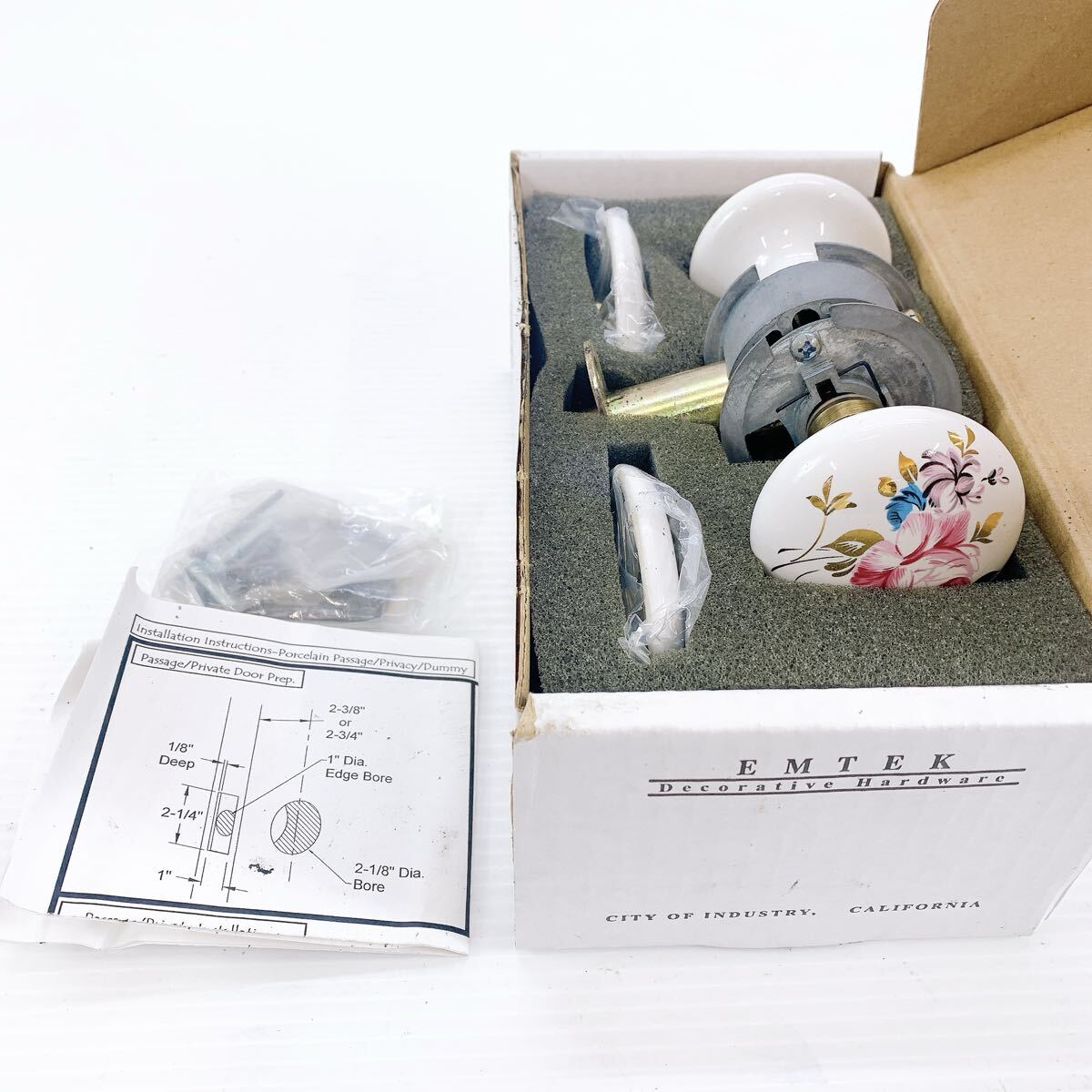 EMTEK エムテック ドアノブ DEVONSHIRE ドアハンドル 装飾用金具 装飾用 金具 金物 ハンドル アンティーク ガラス 陶器 建具  拍卖