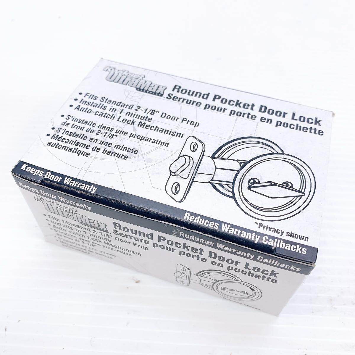 Kwikset クイックセット Round Pocket Door Lock ドアノブ ドアハンドル アンティーク インテリア 建具 建築 93350-013 DIY拍卖