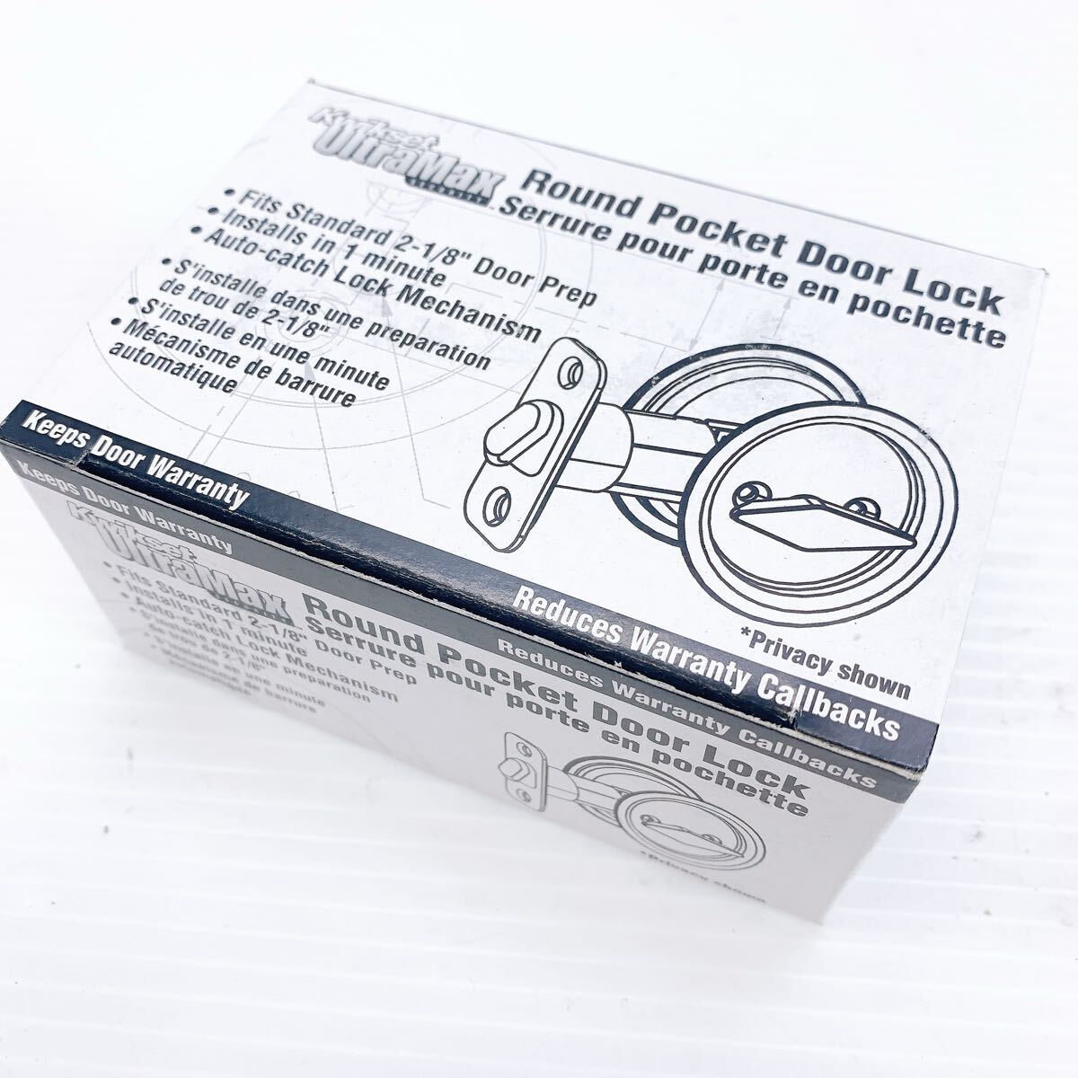 Kwikset クイックセット Round Pocket Door Lock ドアノブ ドアハンドル アンティーク インテリア 建具 建築 93350-013 DIY 建築 拍卖