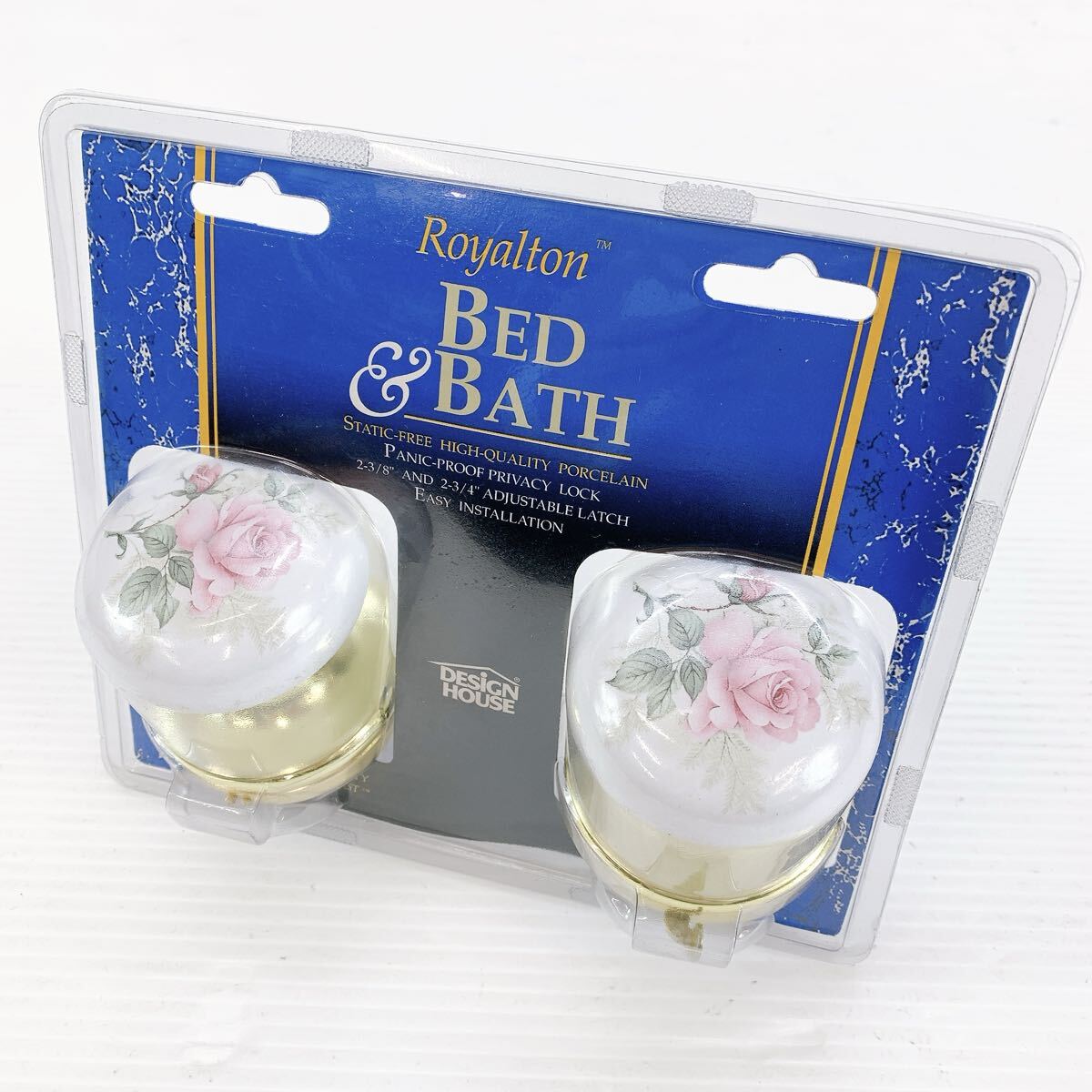 DESIGN HOUSE デザイン ハウス BED BATH ドアノブ 建具 ドアハンドル アンティーク インテリア 建築 設備 花柄拍卖
