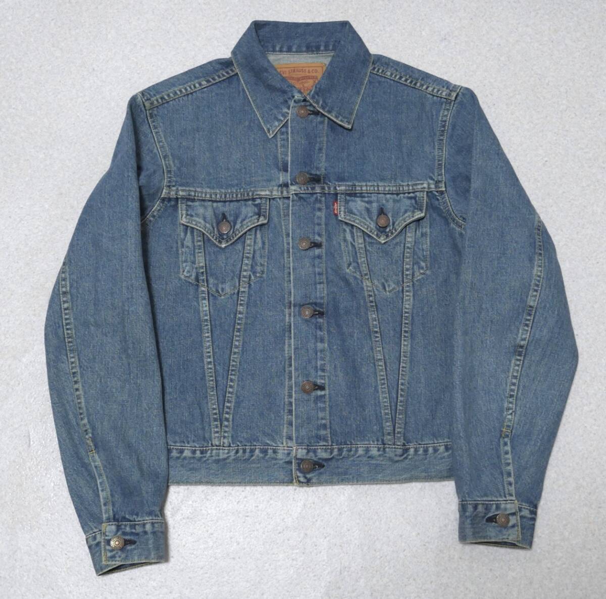 93年 日本製 LEVI'S 71557 BIG E デニムジャケット 40 サード Gジャン リーバイス 3rd 90s拍卖