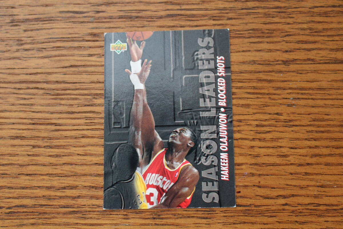 NBAカード 1993 アキーム・オラジュワン hakeem olajuwon rockets ロケッツ Upper Deck Season Leaders blocked shots拍卖