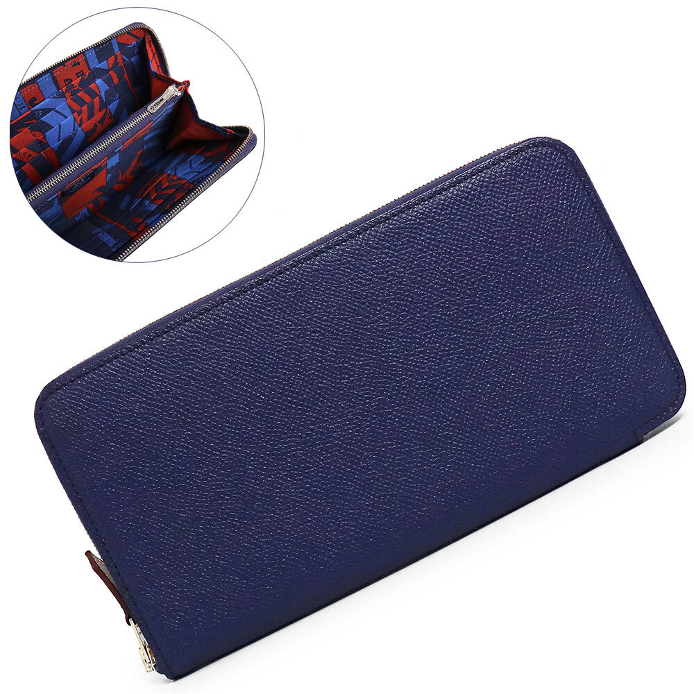 (新品・未使用品)エルメス HERMES アザップ ロング シルクイン 新たなる占星術 長財布 ヴォーエプソン レザー ブルーサフィール C刻印拍卖