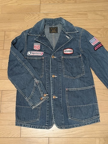ヴィンテージ 90s ヒステリックグラマー HYSTERIC GLAMOUR キンキー ジーンズ KINKY カバーオール デニムジャケット ワッペン ロゴ デニム拍卖