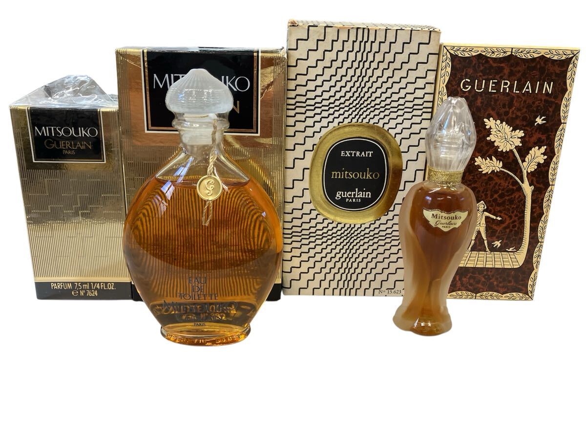 【希少・ヴィンテージ】GUERLAIN ゲラン MITSOUKO ミツコ パルファム & オードトワレセット EXTRAIT 箱付 香水 コレクション フランス製拍卖