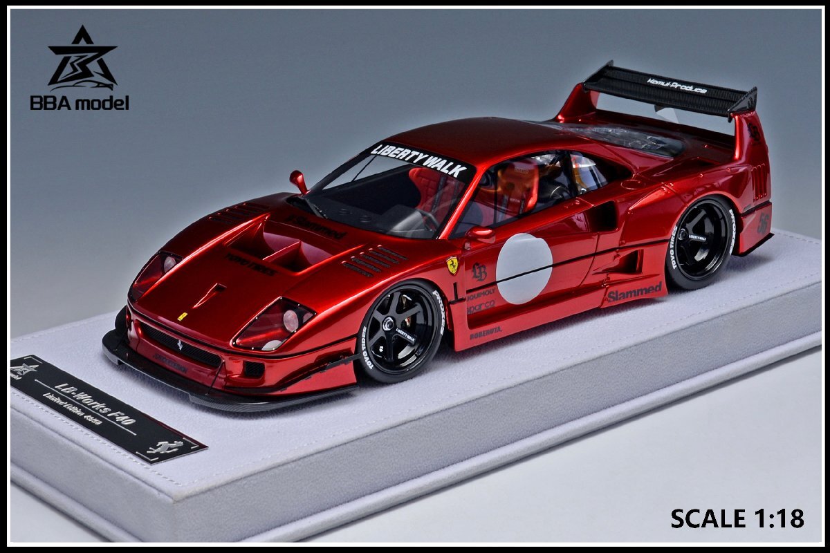 ▲入手困難!Metallic Red!世界限定50台!BBA 1/18 フェラーリ Ferrari F40 LBWK LB Works Zero Fighter 新品 Resin Model拍卖