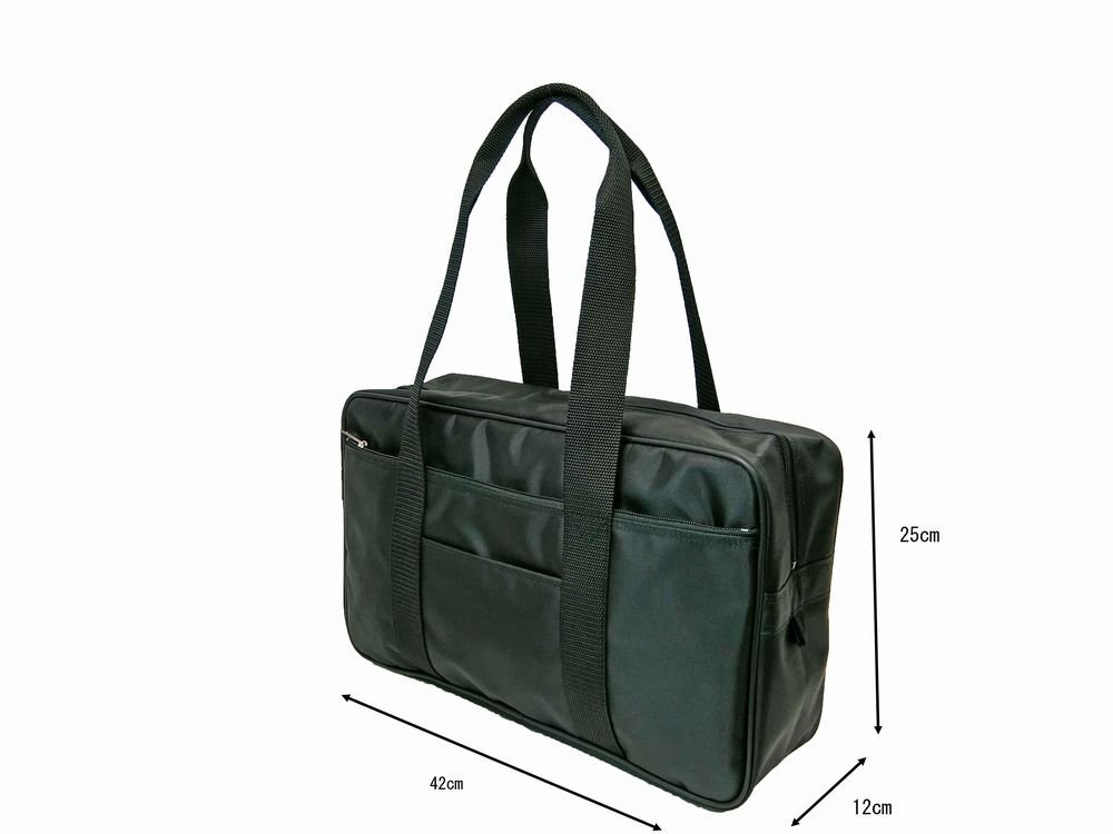 【激安】新品日本製ノーブランド耐久・最強ナイロンスクールバッグサブ42cm19064 A4F クロ拍卖