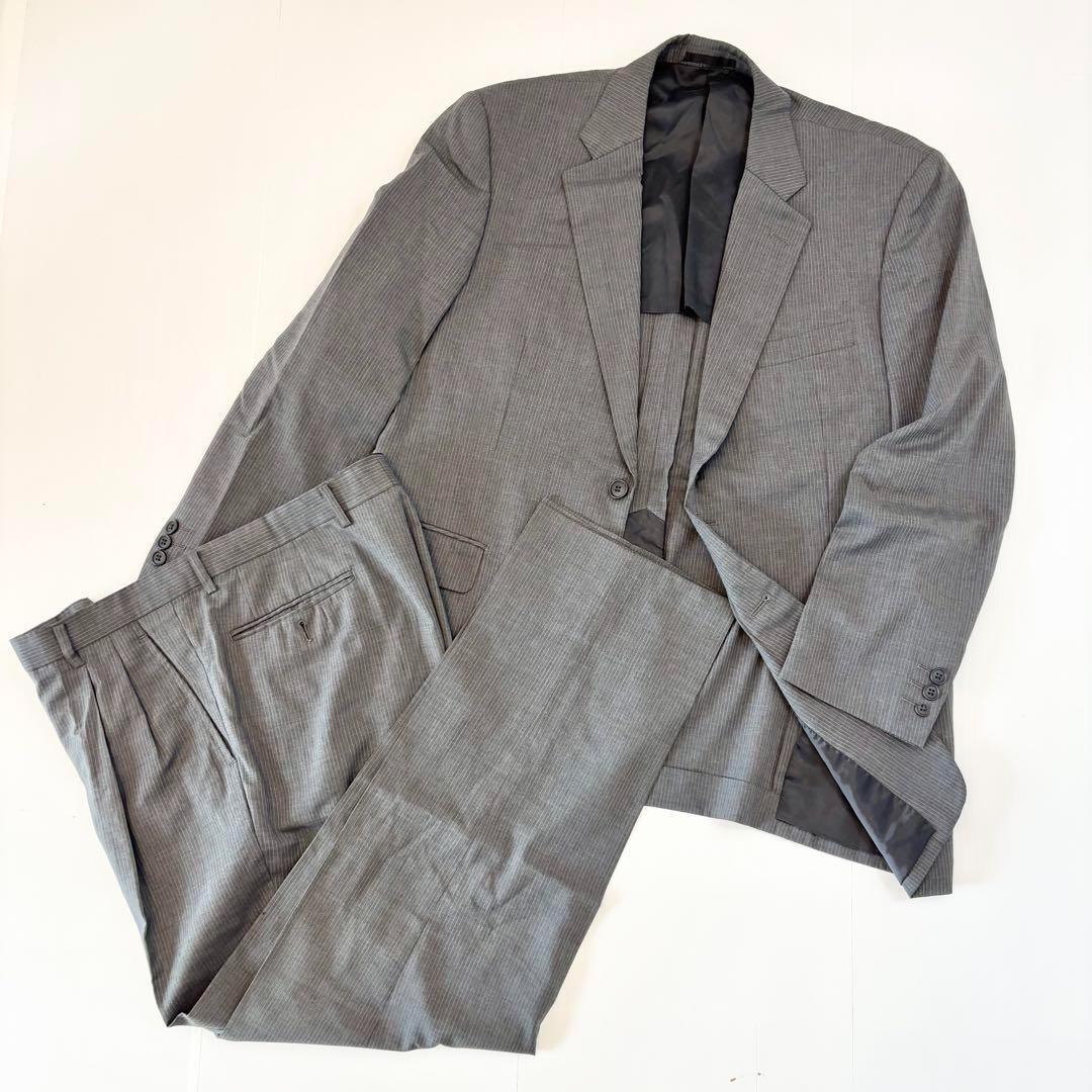 FARAGO ビジネススーツ ストライプ グレー AB6拍卖