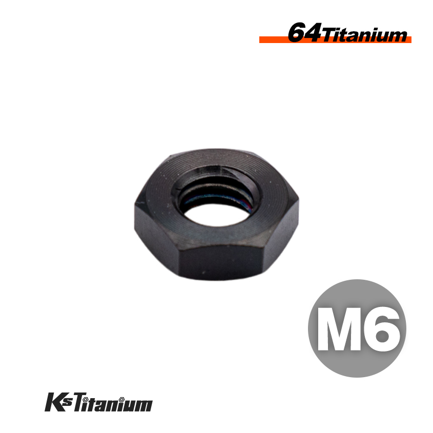 チタンナット M6 ブラック 1本売り 64チタン ナット バイク レストア パーツ チタンボルト拍卖