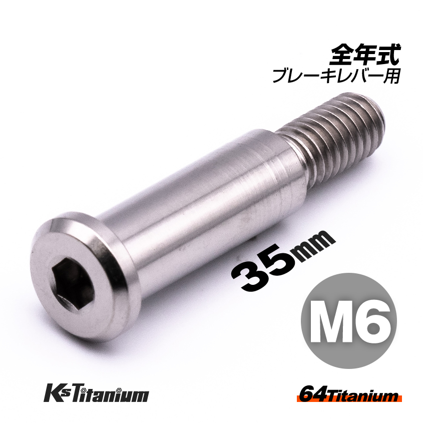 64チタン製 ホンダ系 ブレーキレバー ピポットボルト M6×35 P1.0 シルバー ホンダ NSR250R 全年式 CBR650R RH03 等 レストア カスタム拍卖