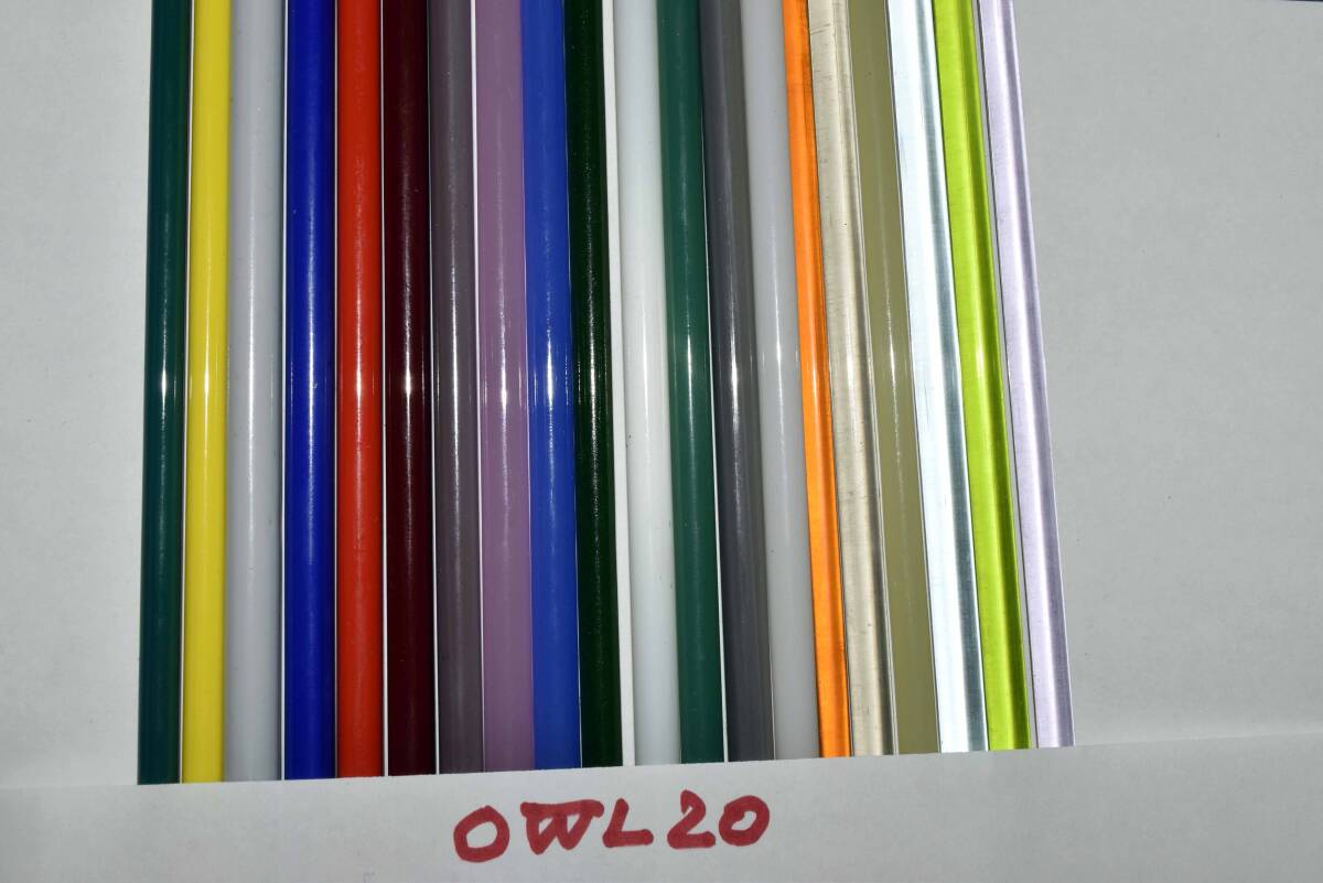 モレッティのガラス棒 #ヒュージング #ガラス素材 #トンボ玉 1set OWL-20色20本10CM拍卖