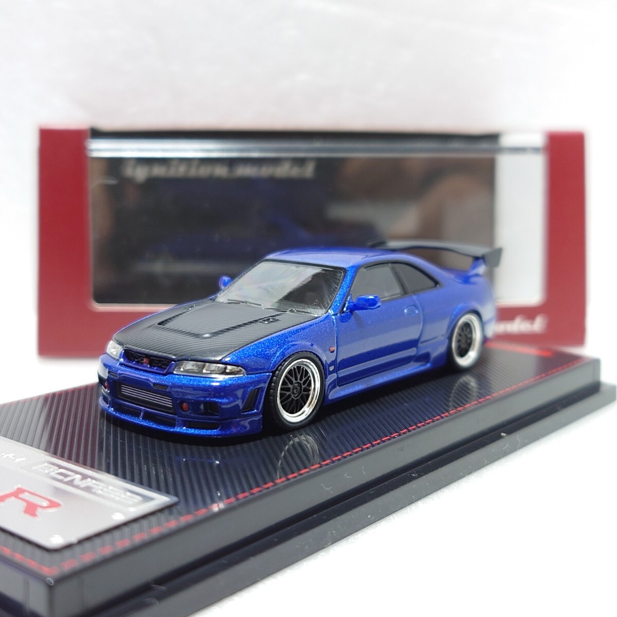 IG 1/64 日産 スカイラインGT-R R33 ニスモ ブルーメタリックイグニッションモデル NISMO Blue ignition model拍卖