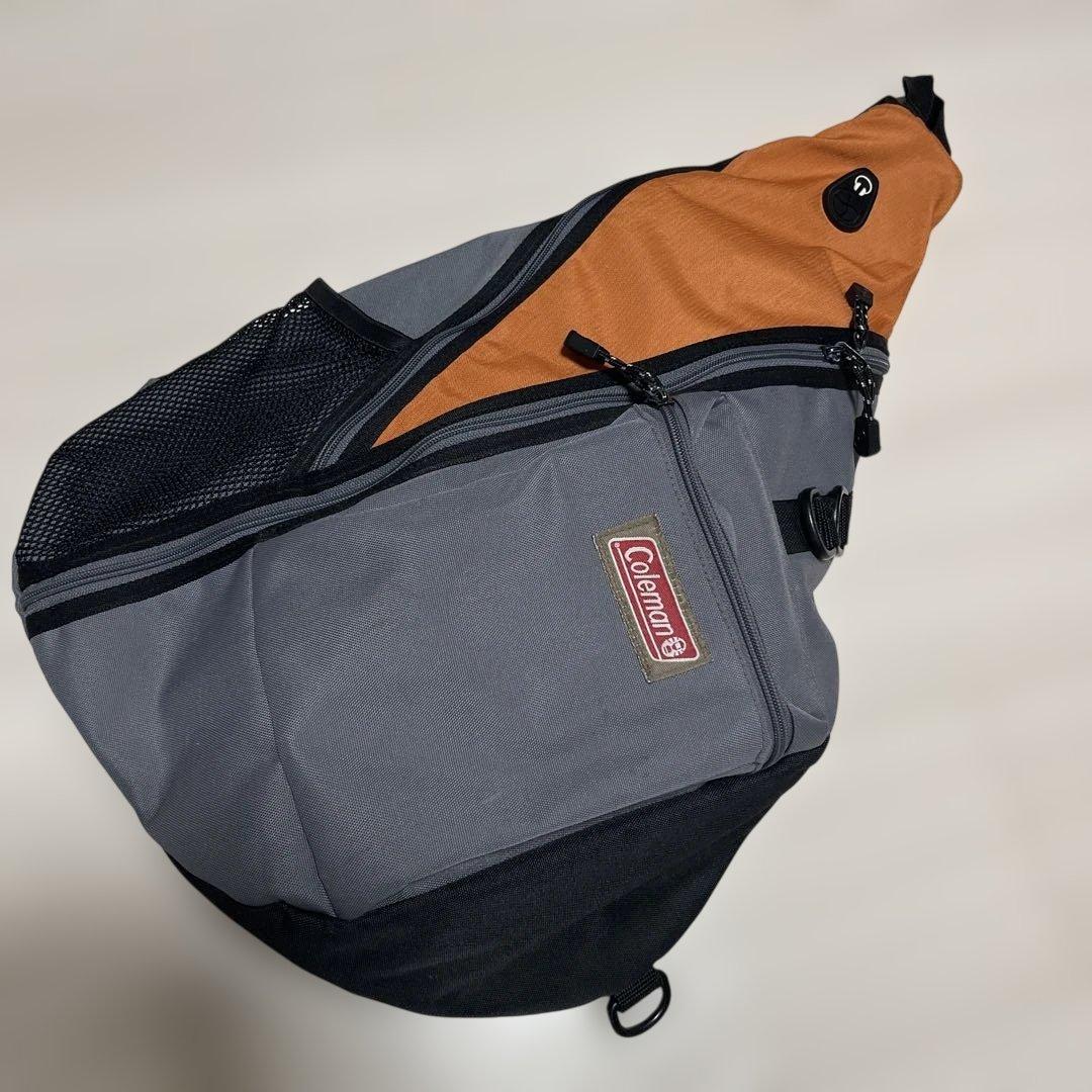 Used 00’sColemanコールマンボディバッグバイカラーワンショルダー拍卖