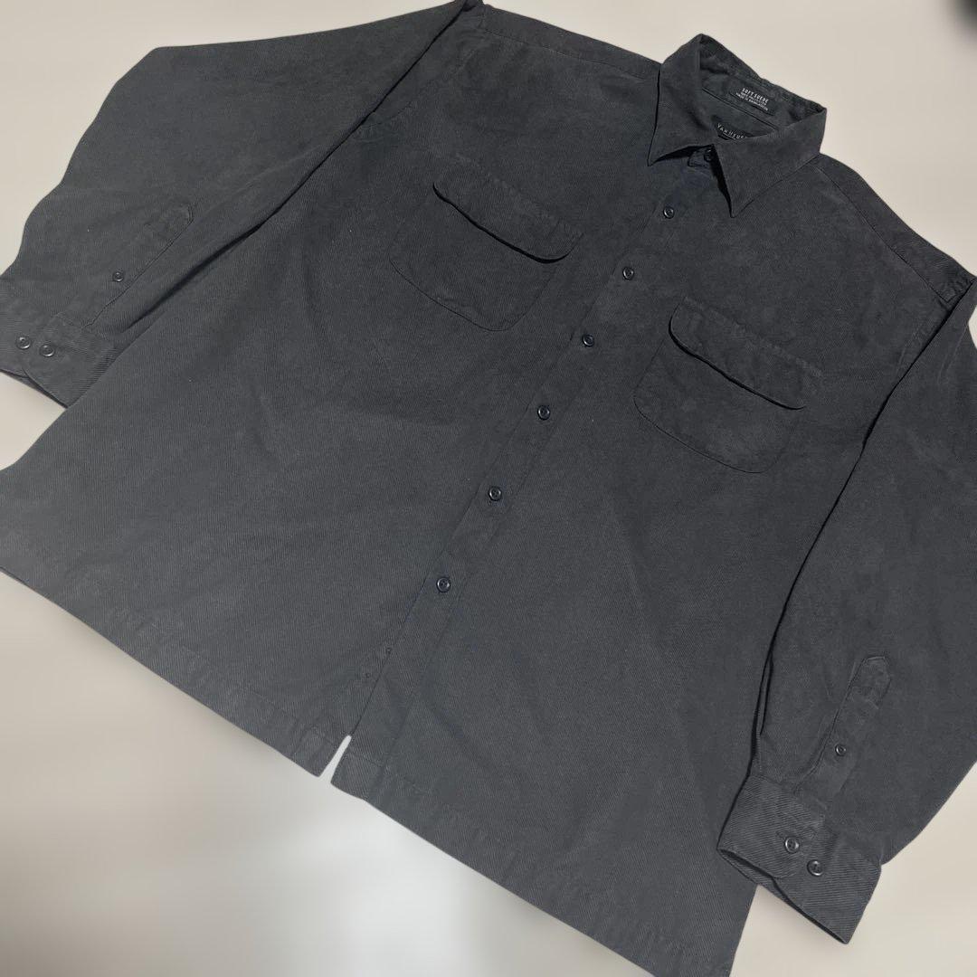 used 00’sVan Heusen ブラックソフトスエードシャツボックスL拍卖
