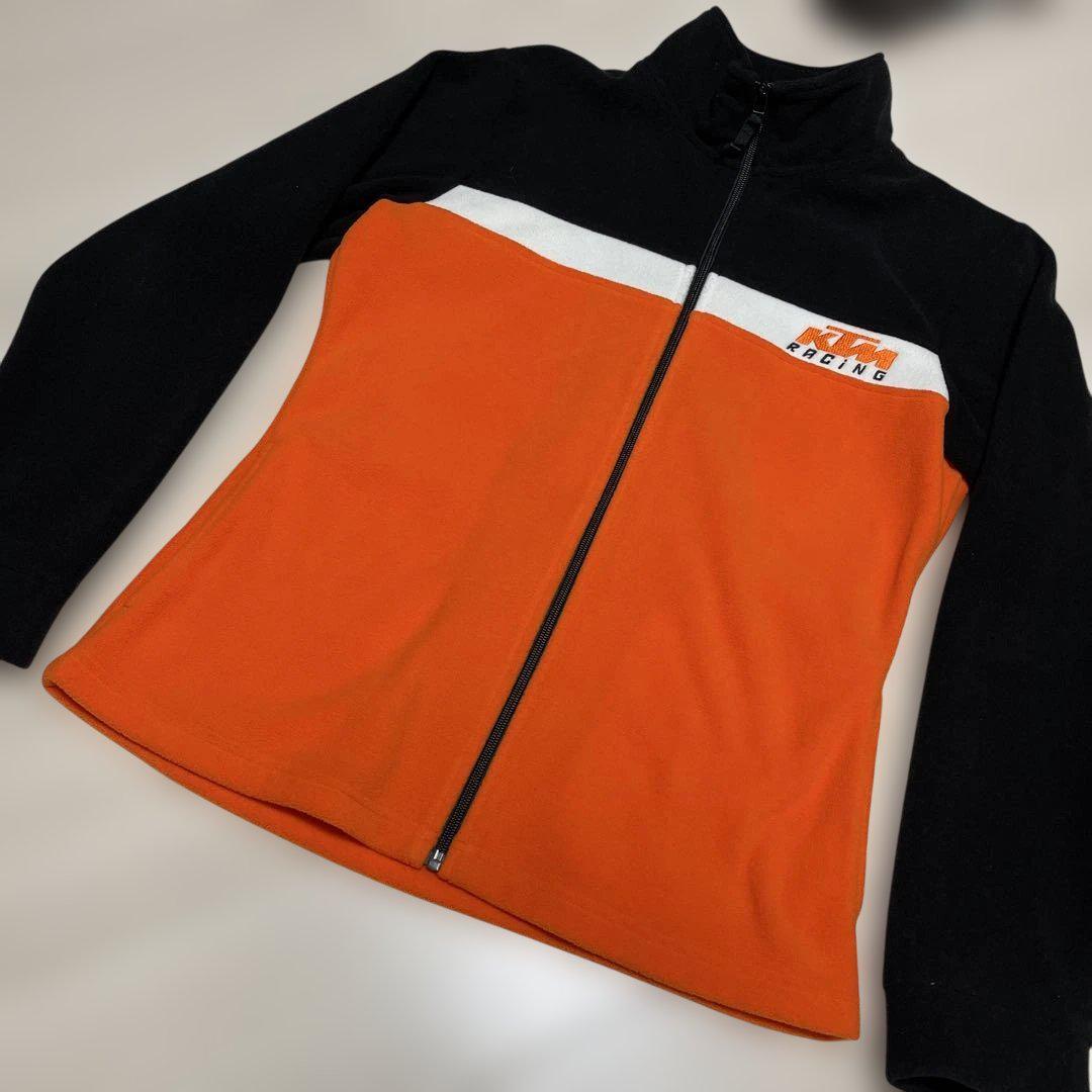 Used KTMフリースジャケットモトクロスバイクオレンジロゴXLタイト拍卖