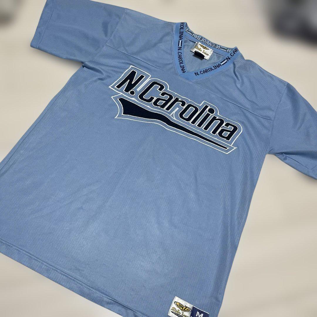 Used ノースカロライナメッシュTシャツゲームシャツライトブルーM拍卖