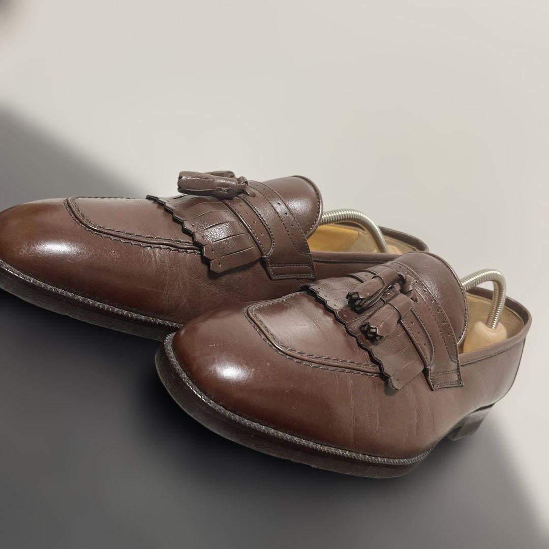 Used Burberry バーバリー 革靴 タッセル レザー ローファー 26拍卖