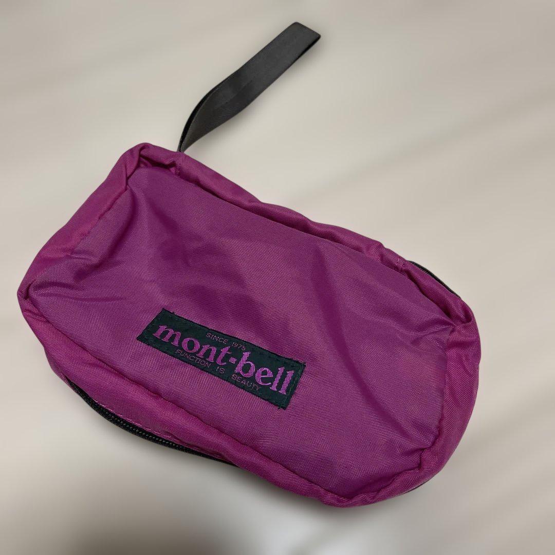 Used オールド旧タグmont-bell トラベルポーチ パープル拍卖