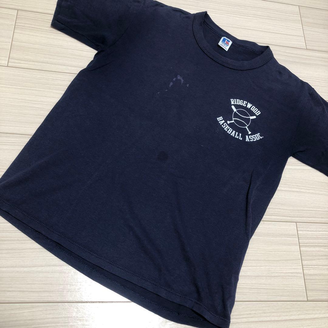 Used 80’s ラッセル両面プリントフェードTシャツM USA製拍卖