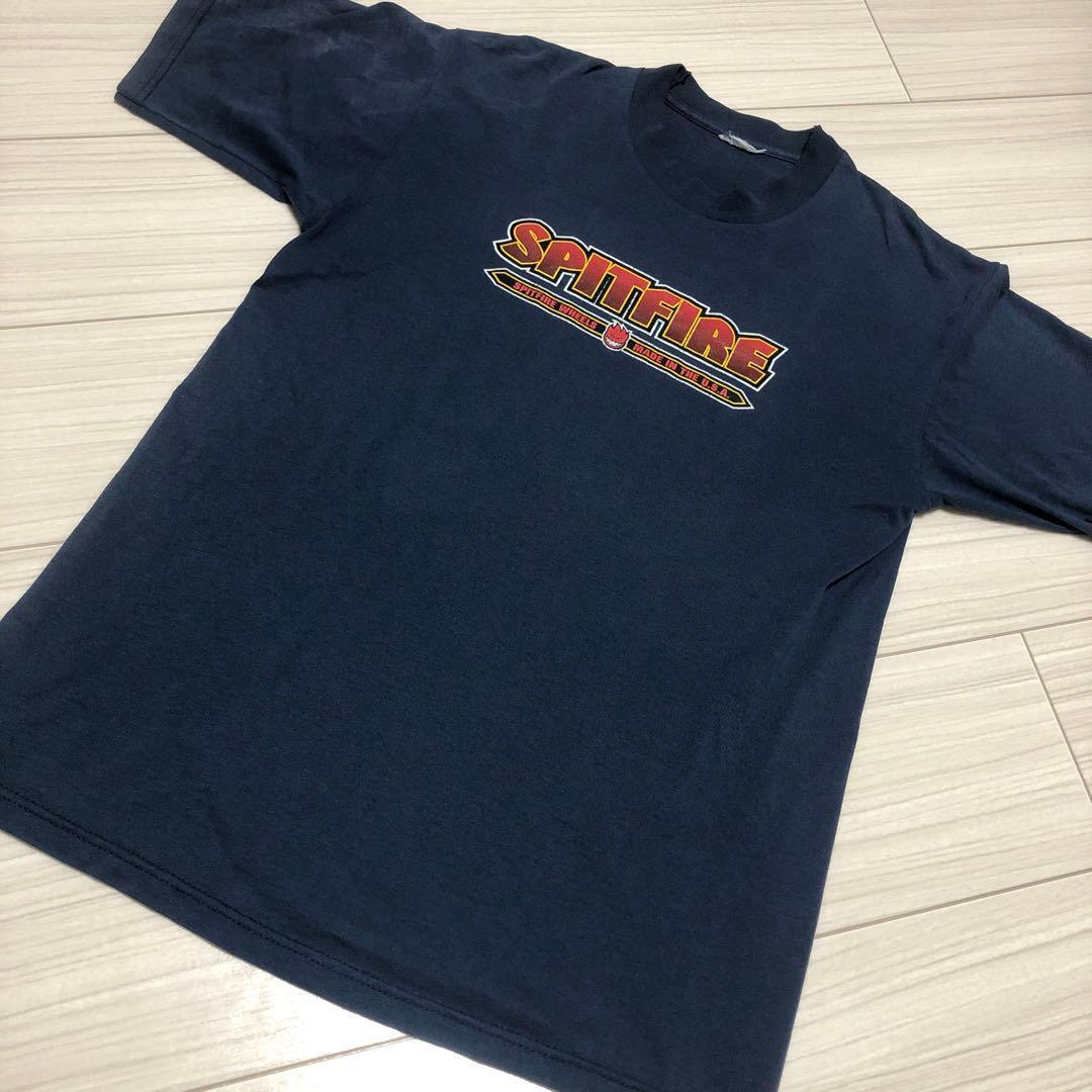 Used 90’s SPITFIRE USA製ロゴ Tシャツ ネイビーSK8M拍卖
