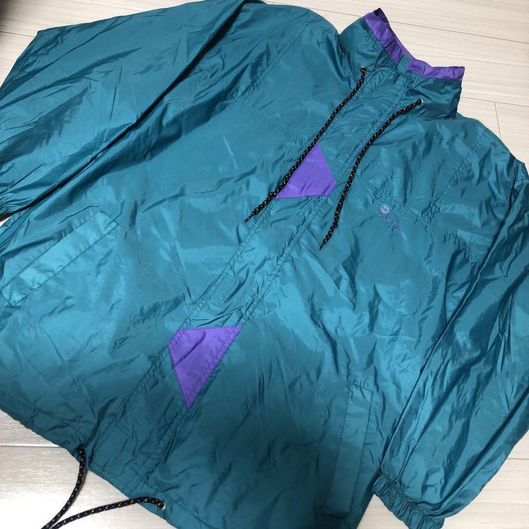 Used 80’sCHRYSLERクライスラーナイロンジャケット ターコイズM拍卖