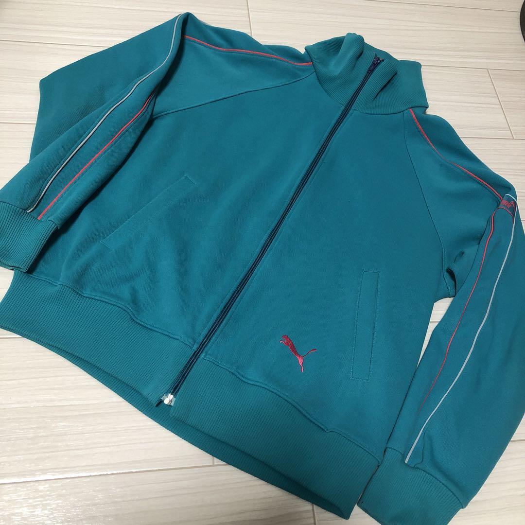 Used 80’s プーマPuma ターコイズヒットユニオン製ジャージ男女古着拍卖