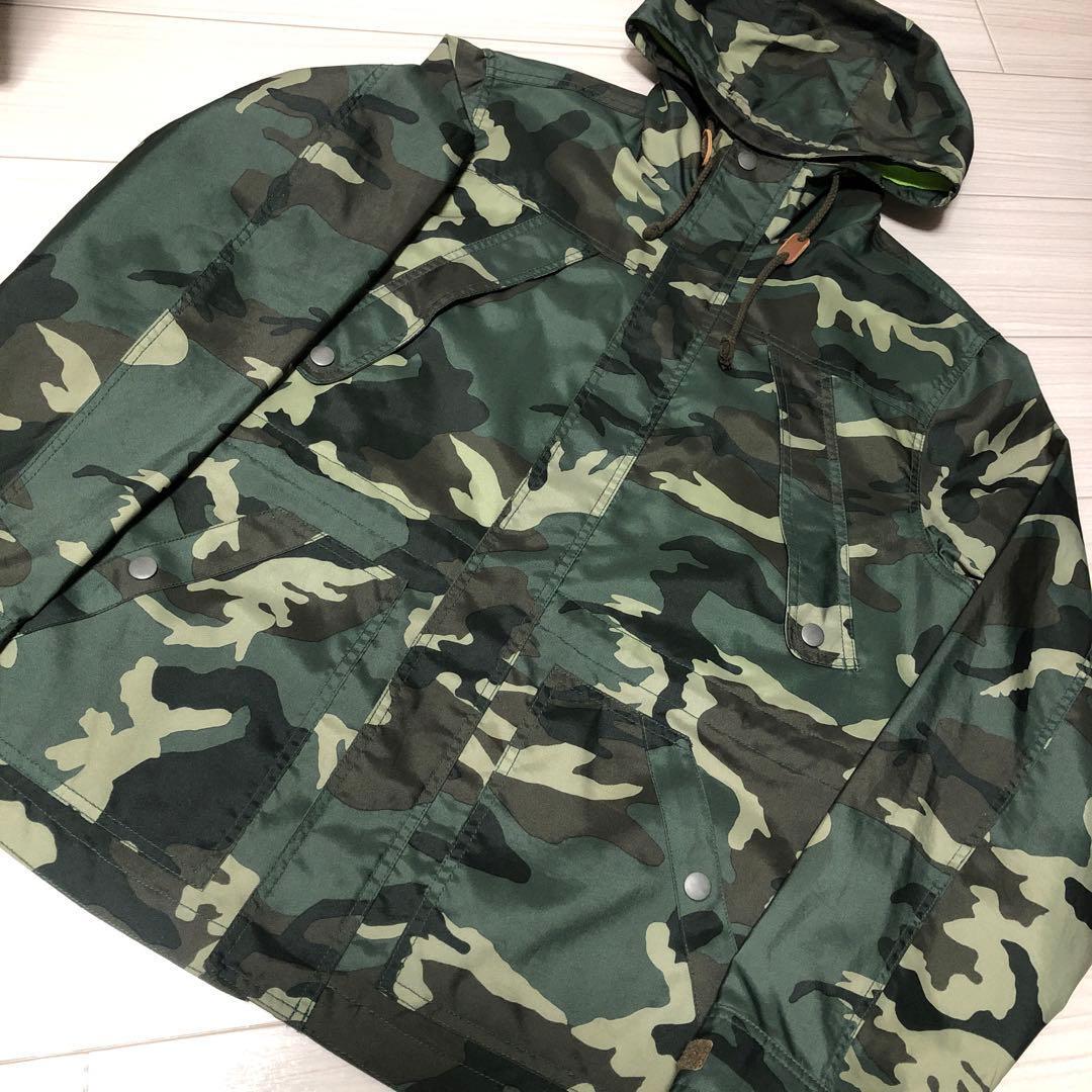 USED OLDNAVY オールドネイビー迷彩柄 マウンテンパーカー L拍卖