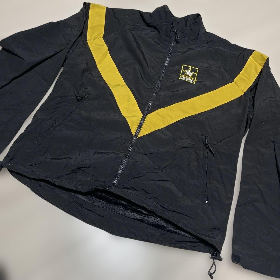 Used U.S.ARMYトレーニングナイロンジャケット 黒/黄色 S-R拍卖