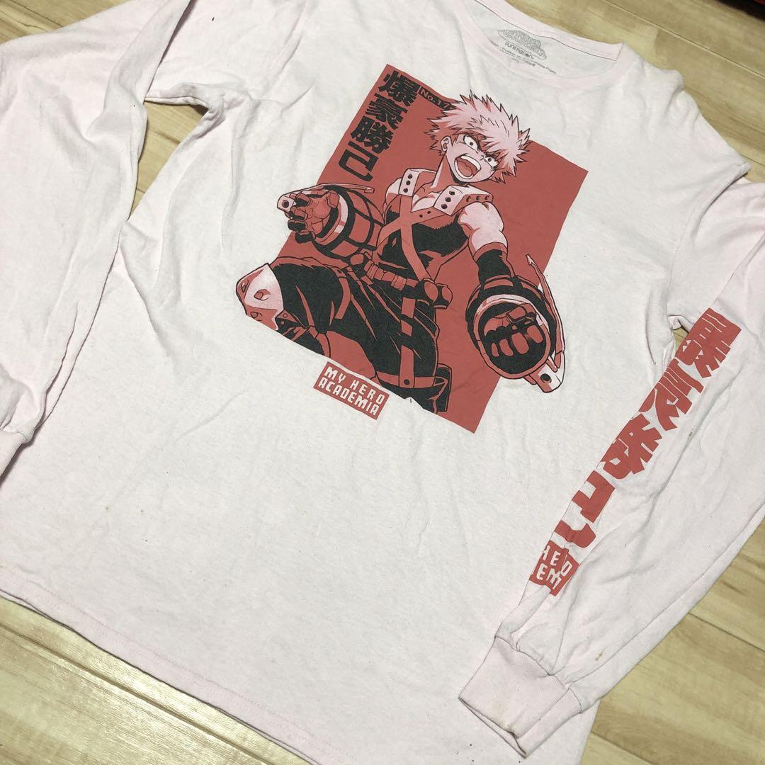 Used My Hero Academia ヒロアカ長袖TシャツMピンク拍卖