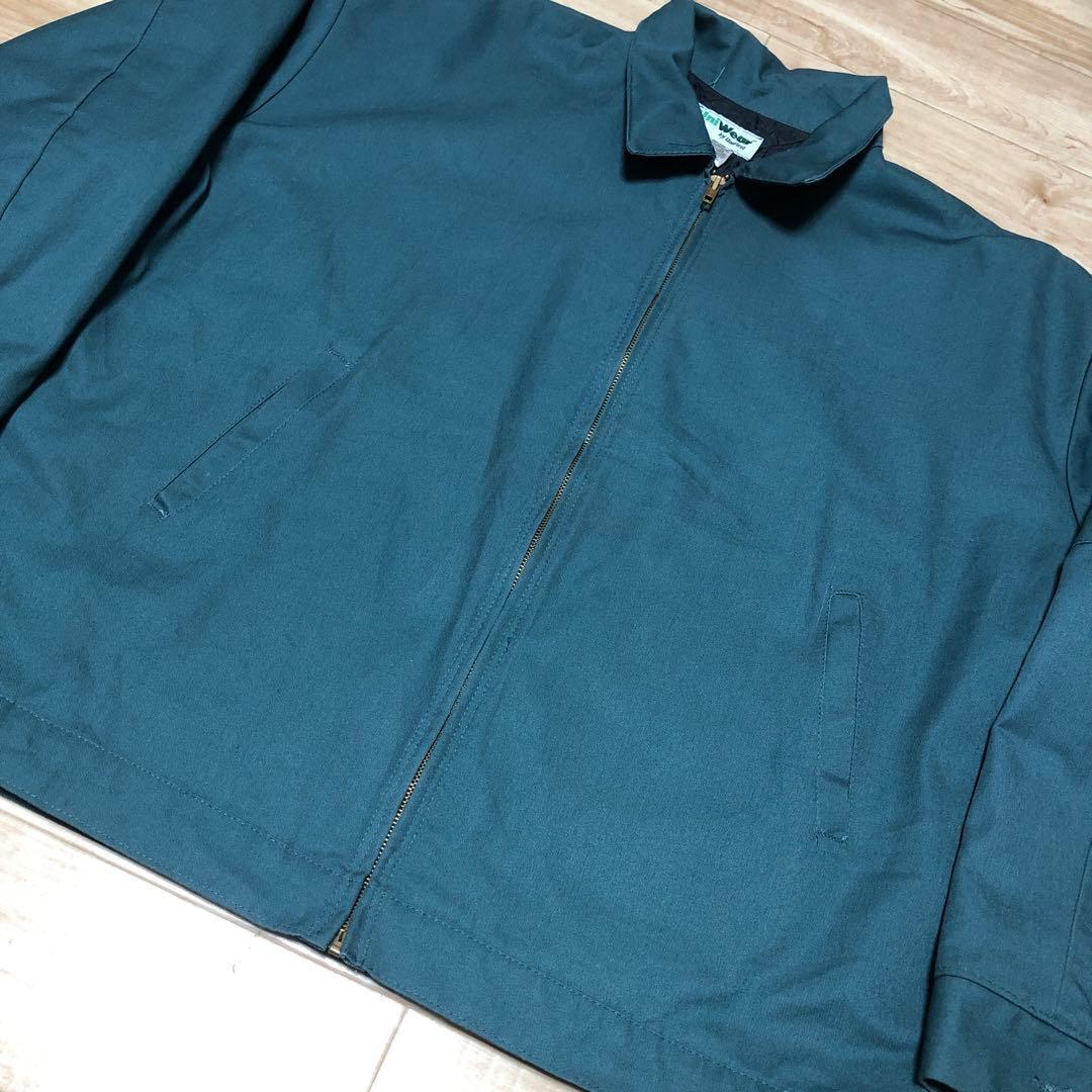 Used 90’sビックサイズワークジャケットXXLキルティング無印緑拍卖