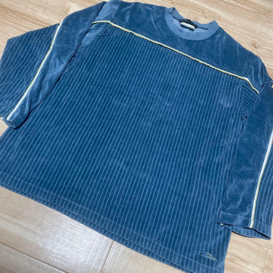 Used クイックシルバーベロアカットソーY2Kサーフ古着L拍卖