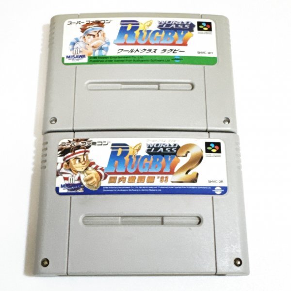 ワールドクラスラグビー1・2 セット ♪動作確認済♪5本まで同梱可♪ SFC スーパーファミコン拍卖
