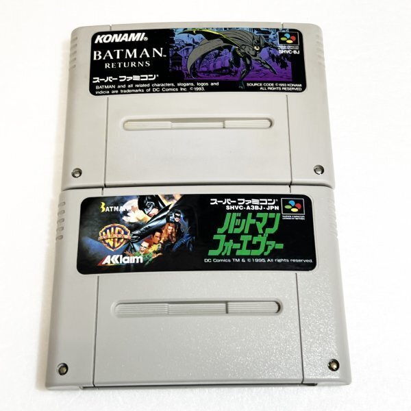 バットマンリターンズ バットマンフォーエヴァー セット ♪動作確認済♪5本まで同梱可♪ SFC スーパーファミコン拍卖