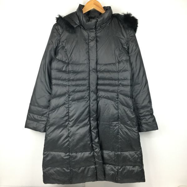 unvie-rose/アンビローゼ ブルーフォックスファー/80%ダウンコート【9AR/レディースM】黒/ブラック キツネ/毛皮 管NO.A9-50拍卖