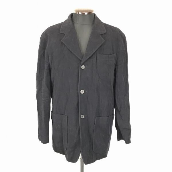 スペイン製/ビンテージ★ADOLFO DOMINGUEZ/アドルフォドミンゲス★ウール/チェスターコート【サイズ48/黒/ブラック】80s-90s?◆BG45拍卖