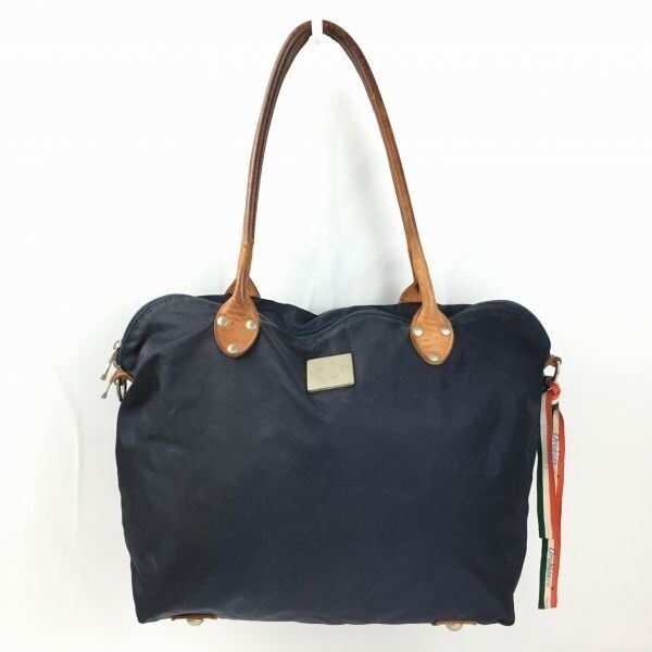 オロビアンコ Orobianco ブリーフケース ハンドバッグ ダークネイビー 書類かばん 管NO.B8-32拍卖