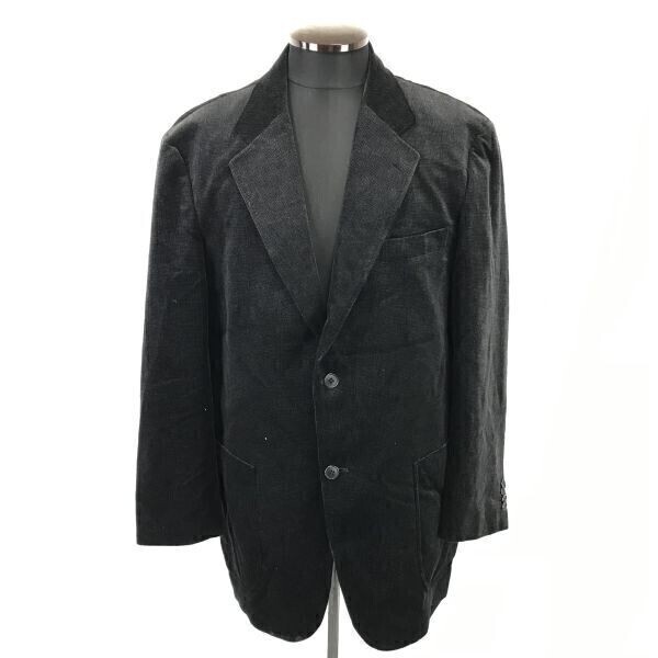 ユキトリイ/YUKI TORII HOMME★ベロア/テーラードジャケット【メンズ170-175/黒/black】抗菌防臭/キュプラ裏地/Jackets◆BH296拍卖