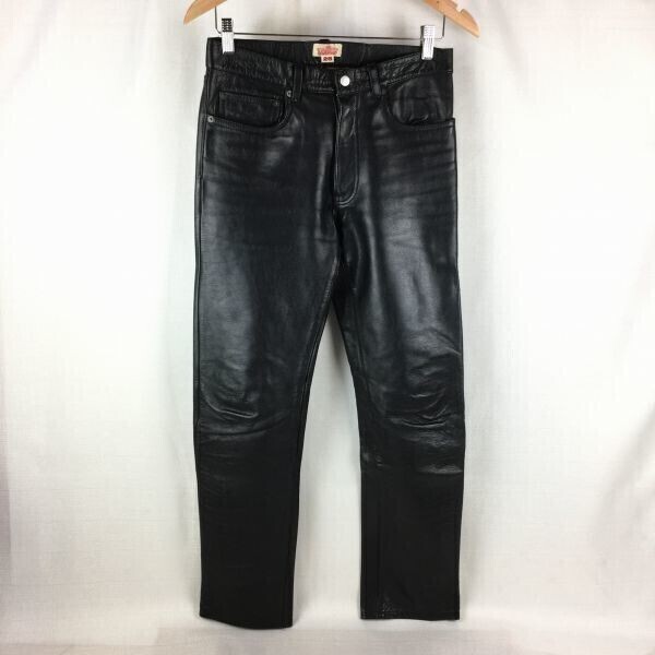 H.R.MARKET ハリウッドランチマーケット/サイズ 28/レザー ライダースパンツ/ズボン/ボトムス/黒/管NO.メJPD-17拍卖
