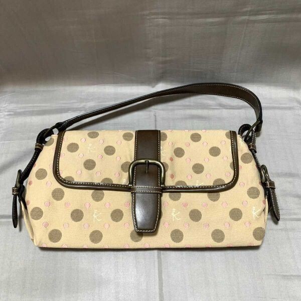 KUMIKYOKU★組曲★ハンドバッグ★ベージュ★水玉★ドット◆1-73拍卖