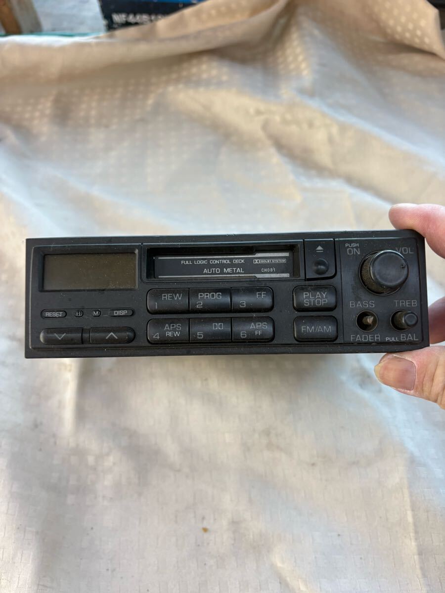 カーステレオ トヨタ純正カセットデッキ 当時物 FM AM オーディオ ラジオ 24V MODEL拍卖