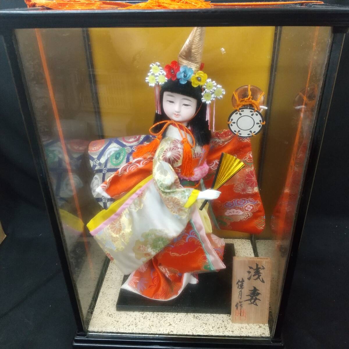 ◎日本人形◎佳月作 浅妻 手習子 舞踊人形 ガラスケース付 Japanese Doll "Asazuma" 即発送 拍卖