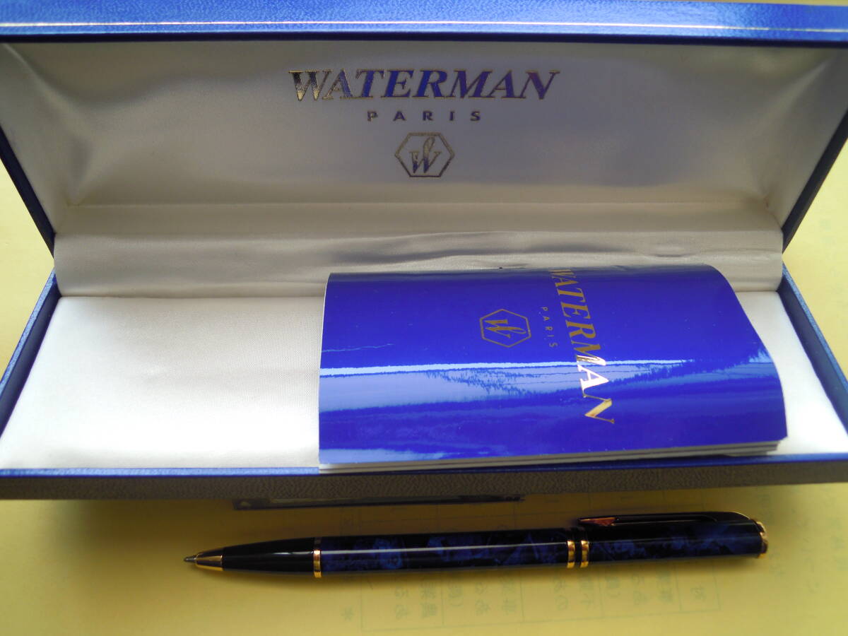 ⑬ WATERMAN ウォーターマン ボールペン ブルーマーブル模様軸 拍卖